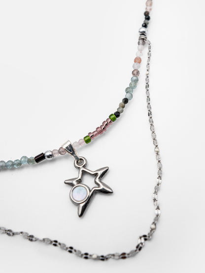 Choker z kamieni naturalnych z gwiazdką Stella