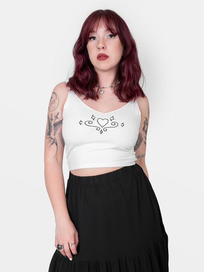 Top with Paradise embroidery