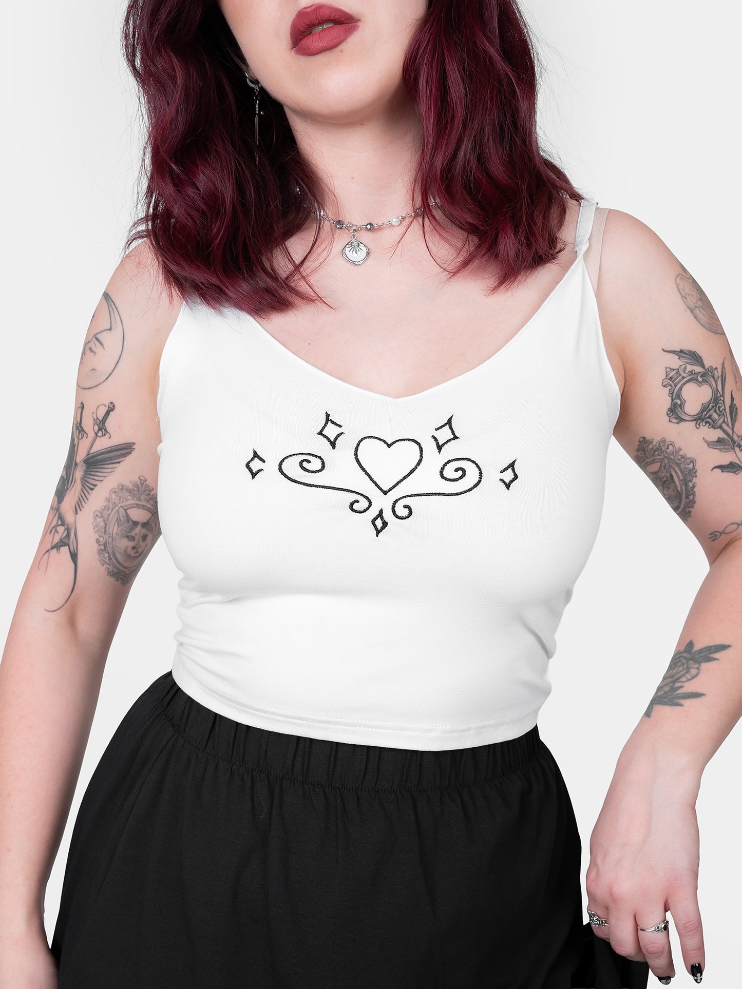 Top with Paradise embroidery