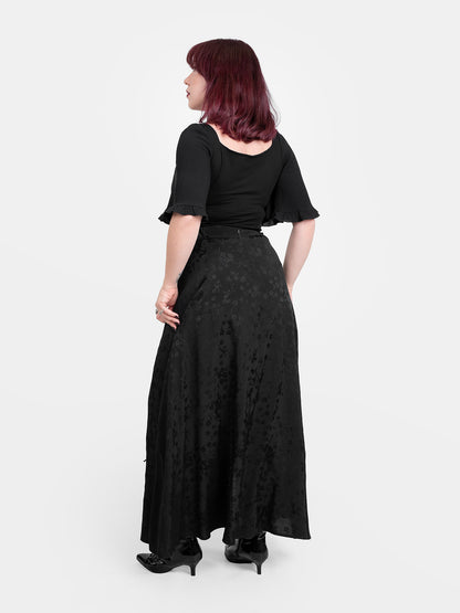 Żakardowa spódnica maxi z wycięciami Eerie