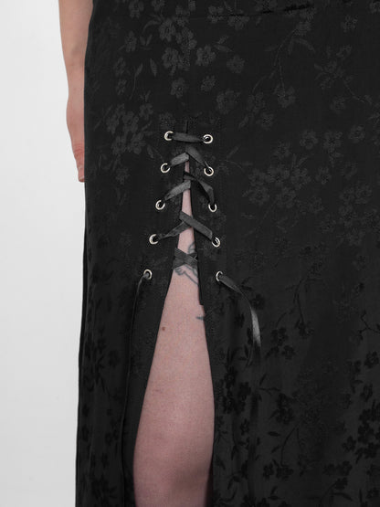 Żakardowa spódnica maxi z wycięciami Eerie