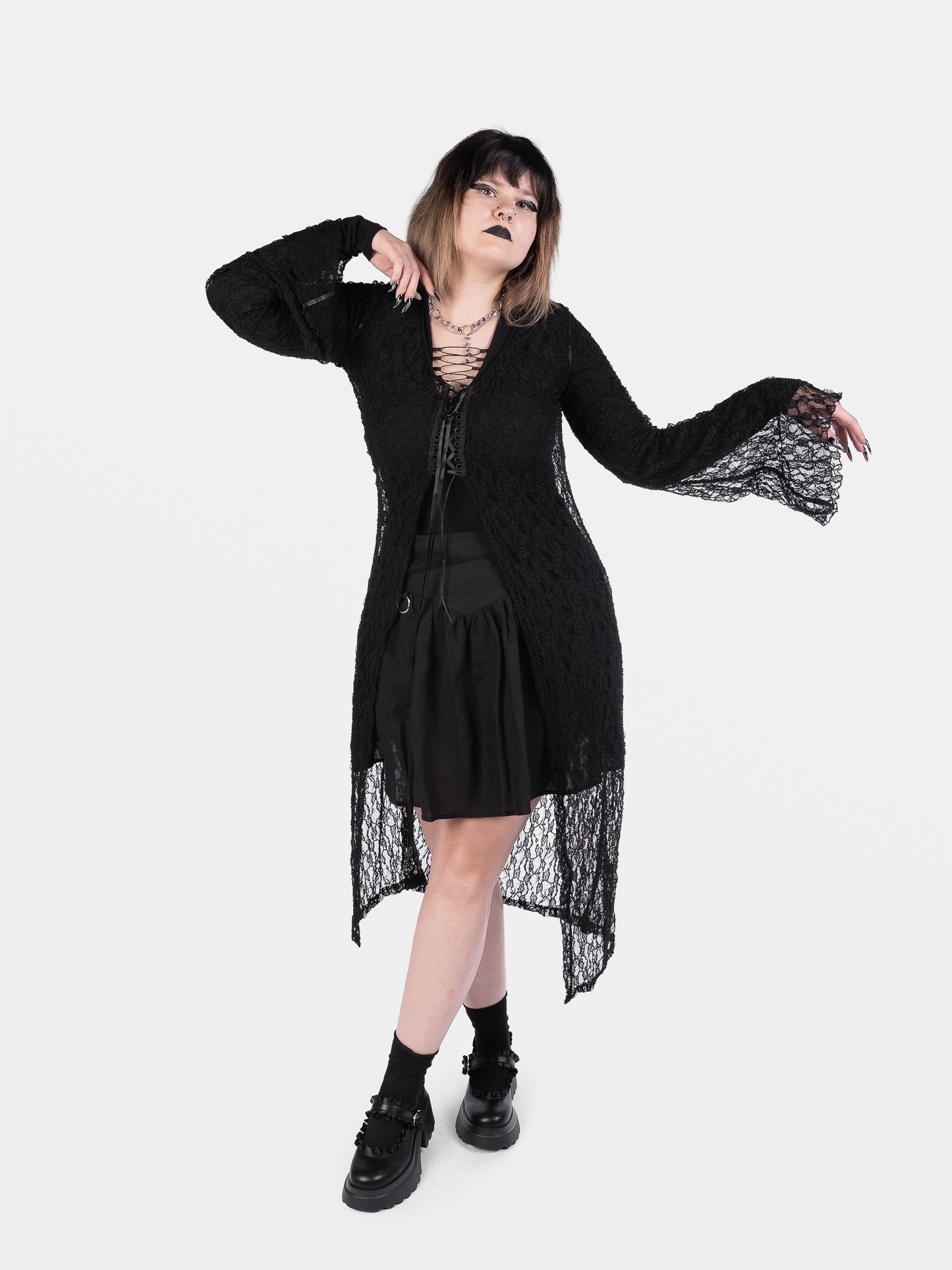 Nightsprite Lace Maxi Cardigan