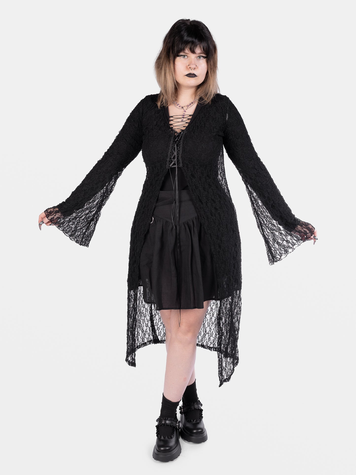 Nightsprite Lace Maxi Cardigan