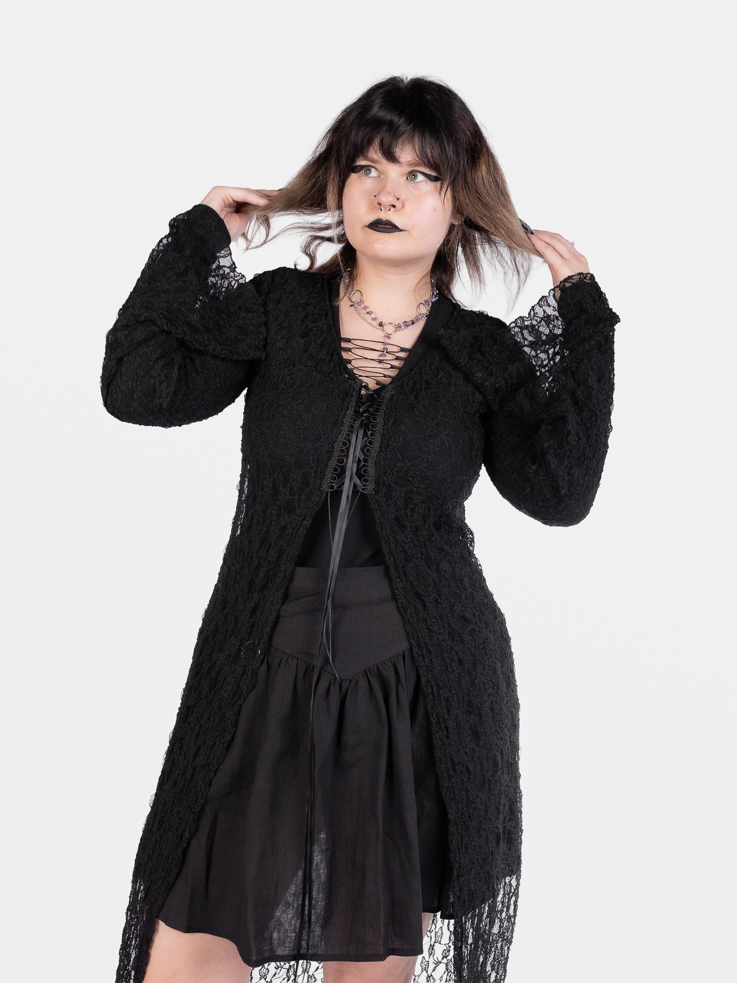 Nightsprite Lace Maxi Cardigan