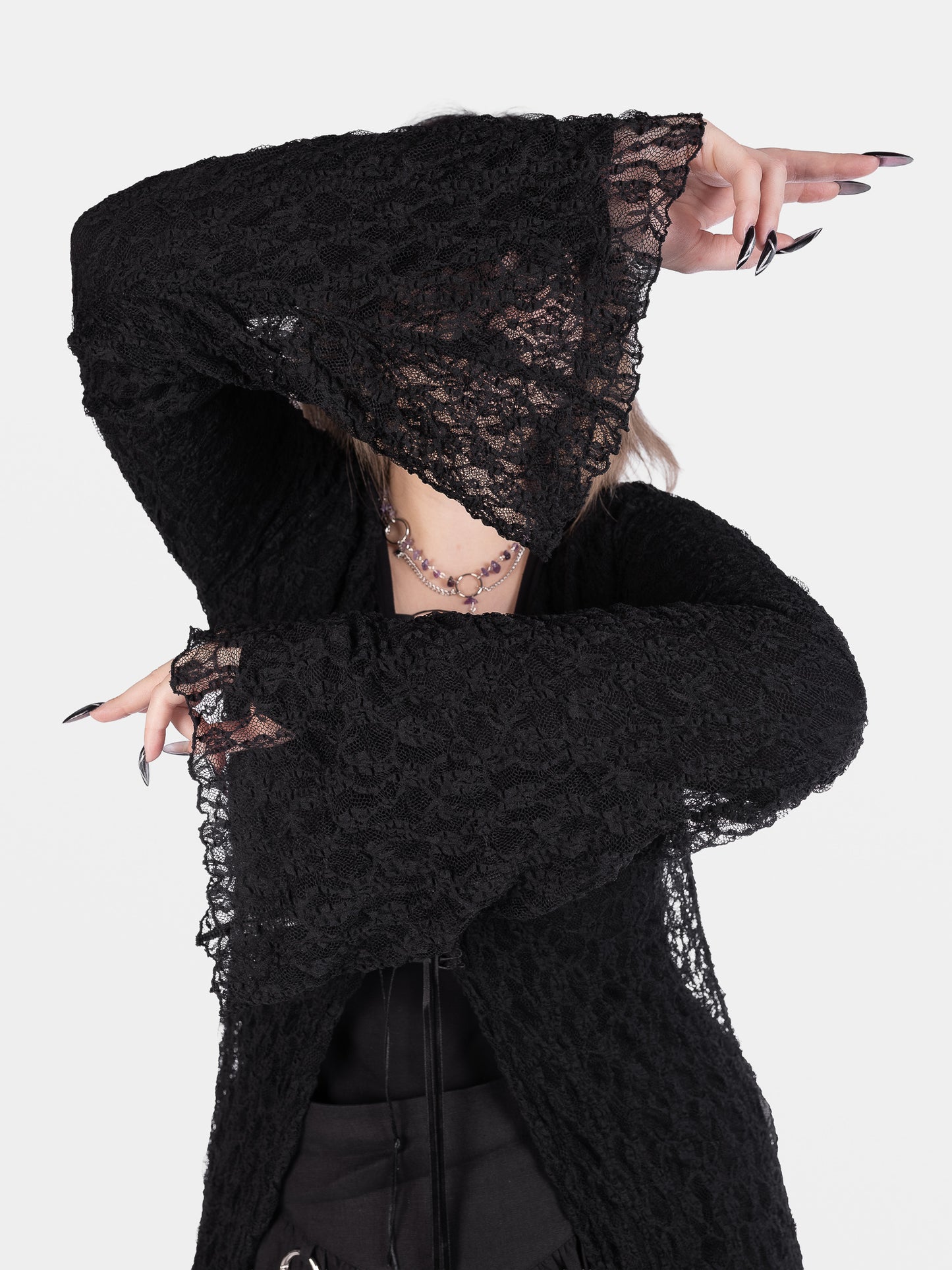Nightsprite Lace Maxi Cardigan