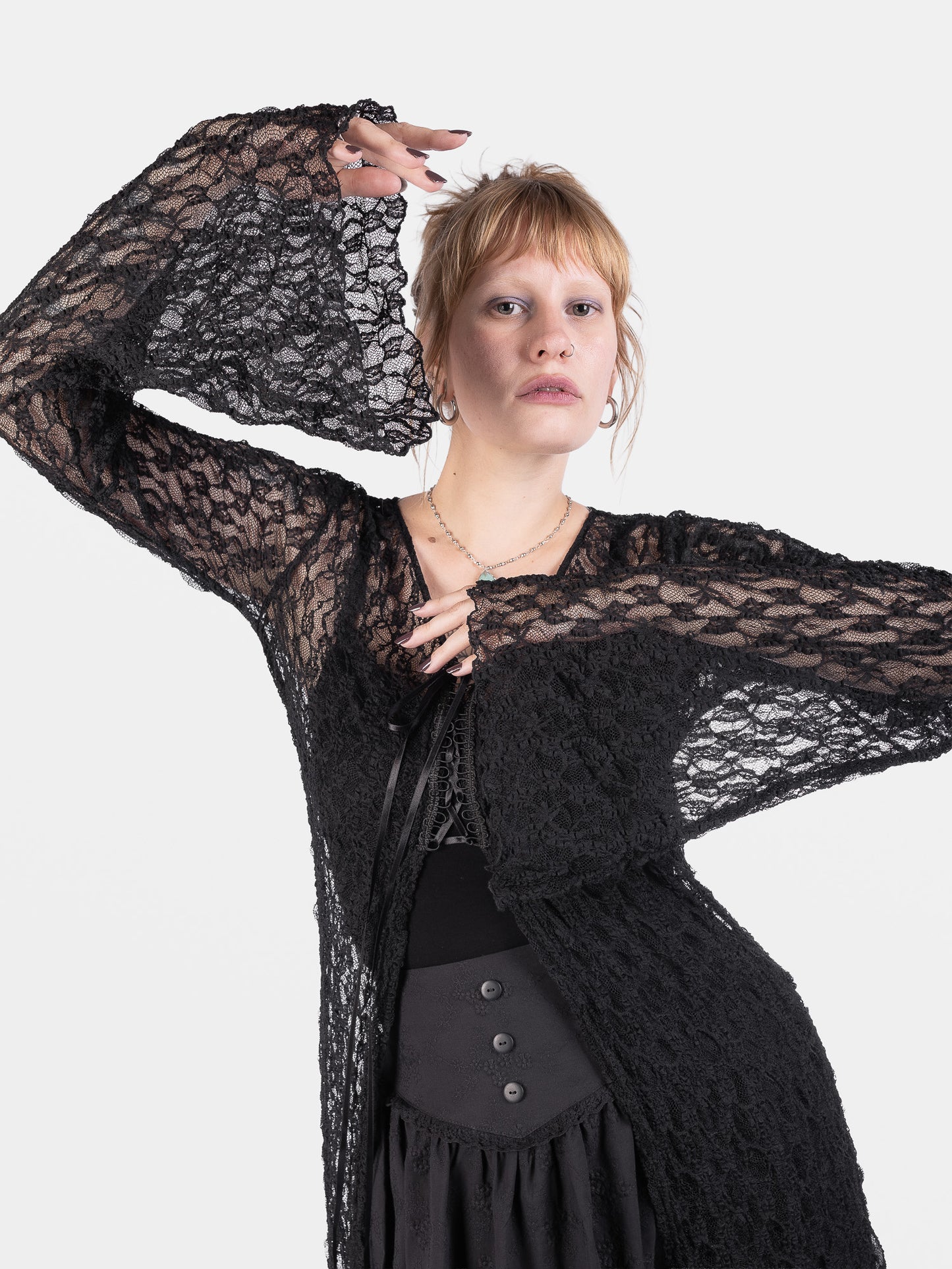 Nightsprite Lace Maxi Cardigan