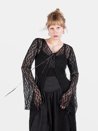 Nightsprite Lace Maxi Cardigan