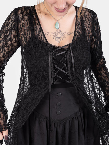 Nightsprite Lace Maxi Cardigan