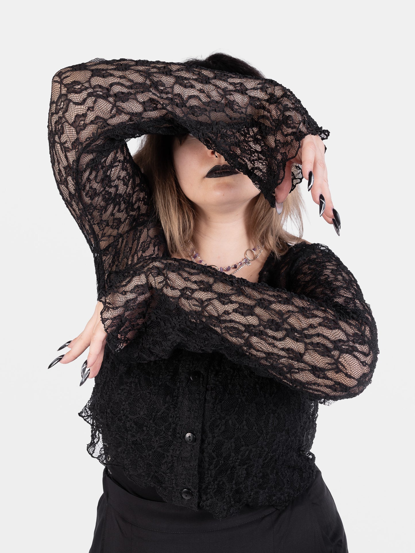 Nightsprite Lace Cropped Cardigan 