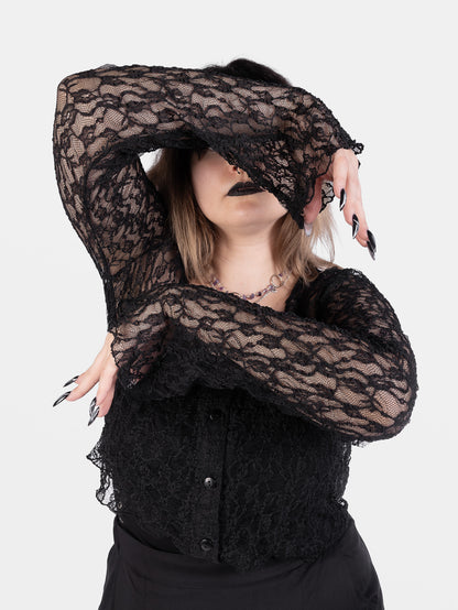 Nightsprite Lace Cropped Cardigan 