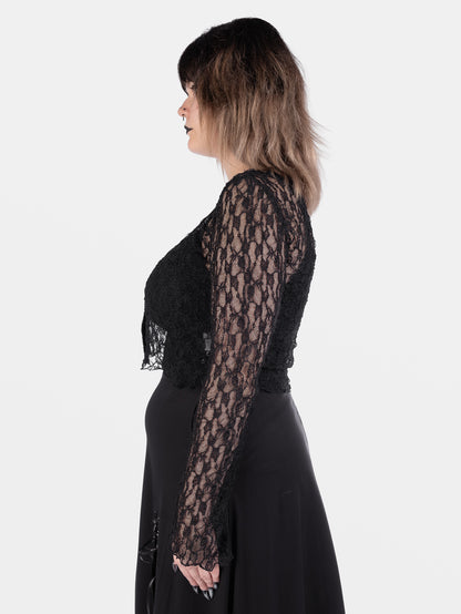 Nightsprite Lace Cropped Cardigan 