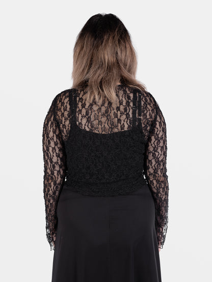 Nightsprite Lace Cropped Cardigan 