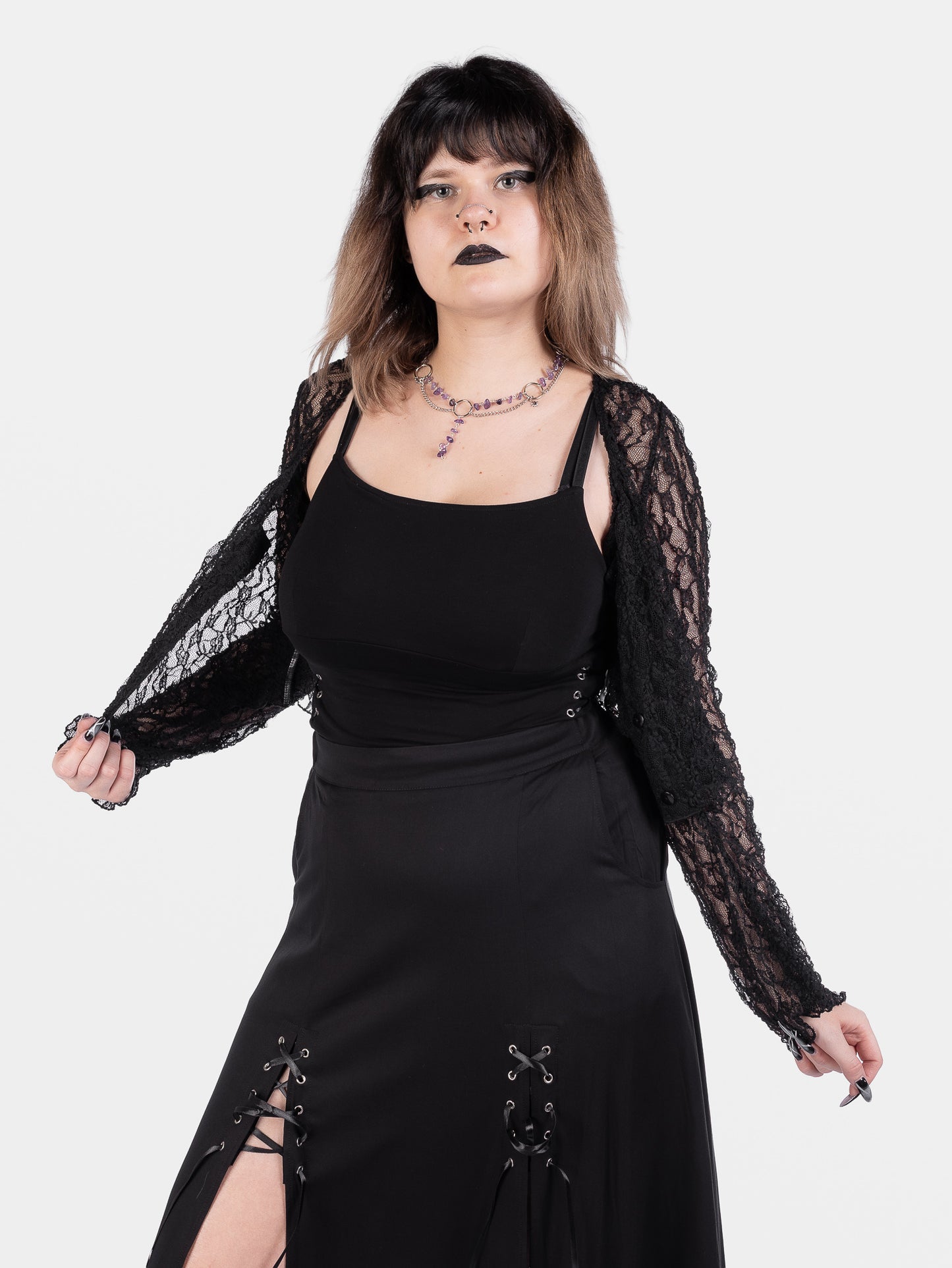 Nightsprite Lace Cropped Cardigan 
