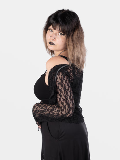 Nightsprite Lace Cropped Cardigan 