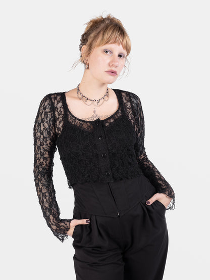 Nightsprite Lace Cropped Cardigan 