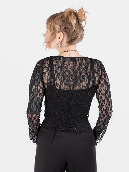 Nightsprite Lace Cropped Cardigan 