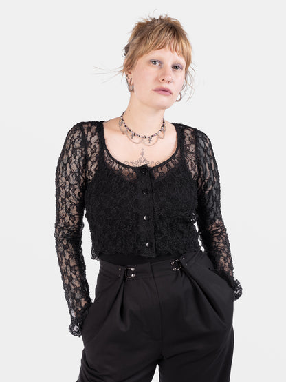 Nightsprite Lace Cropped Cardigan 