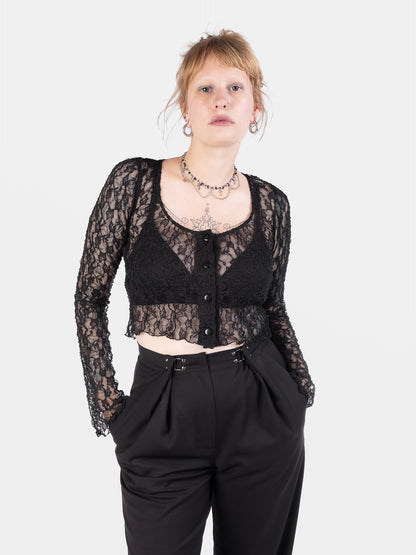 Nightsprite Lace Cropped Cardigan 