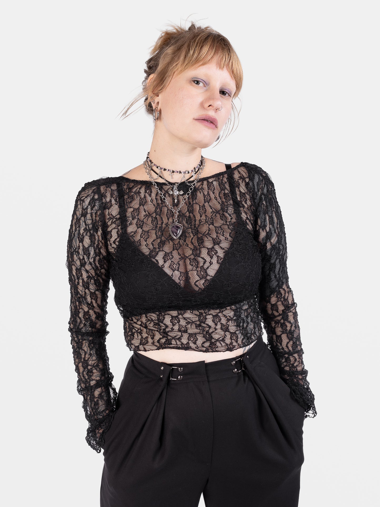 Nightsprite Lace Cropped Cardigan 