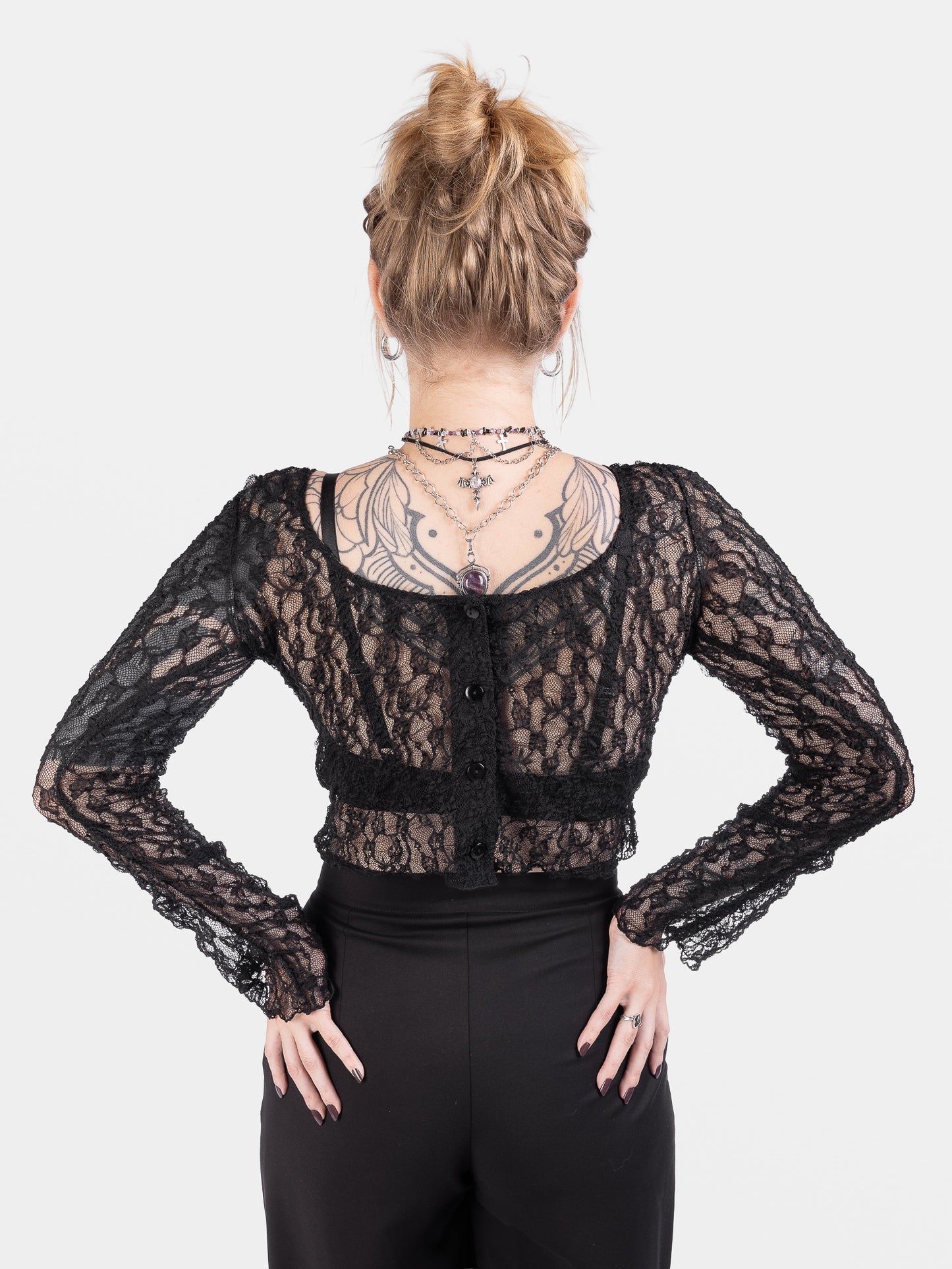Nightsprite Lace Cropped Cardigan 