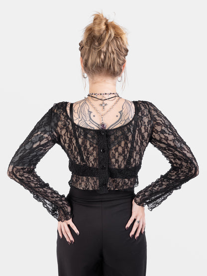 Nightsprite Lace Cropped Cardigan 