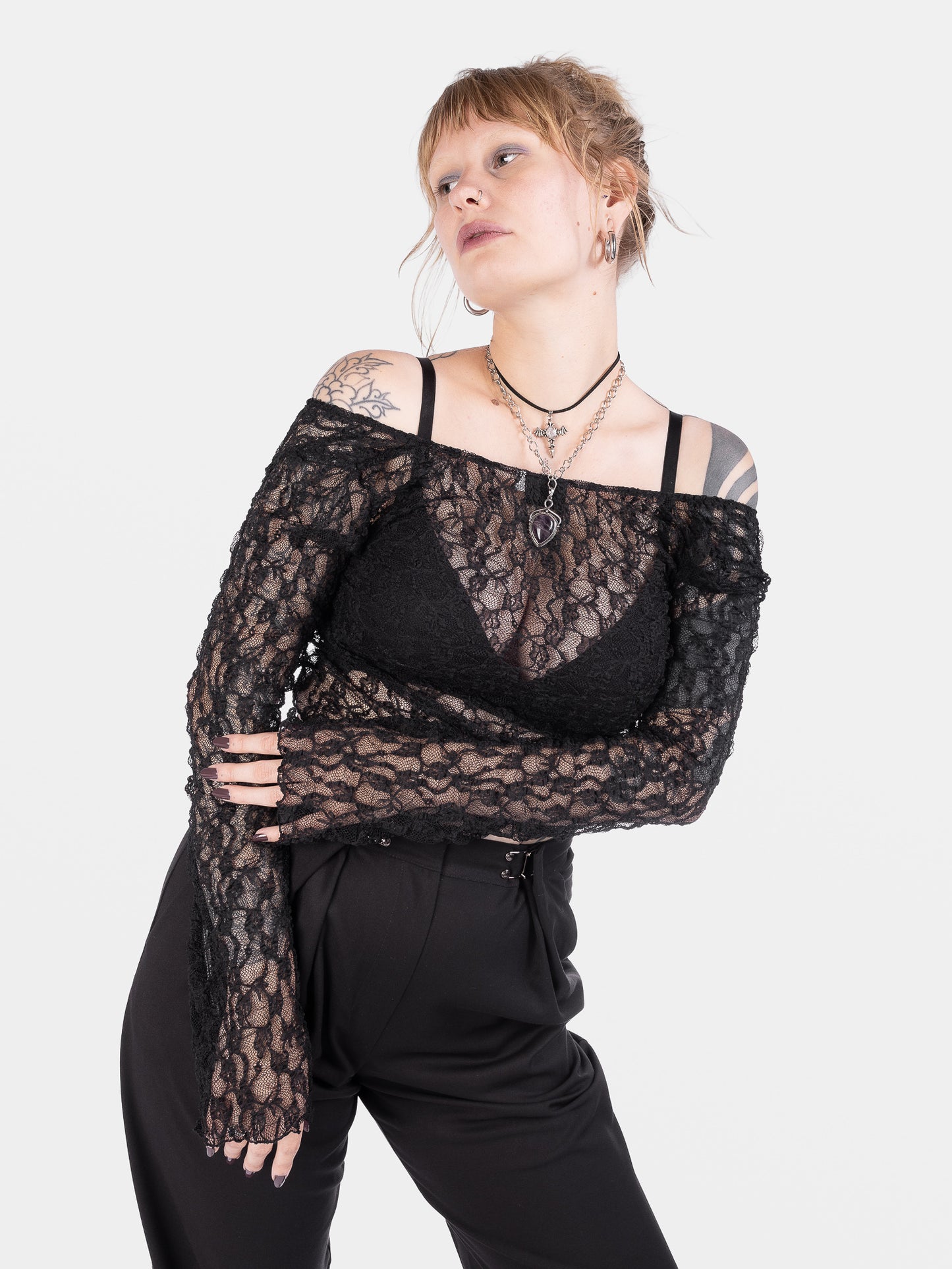 Nightsprite Lace Cropped Cardigan 