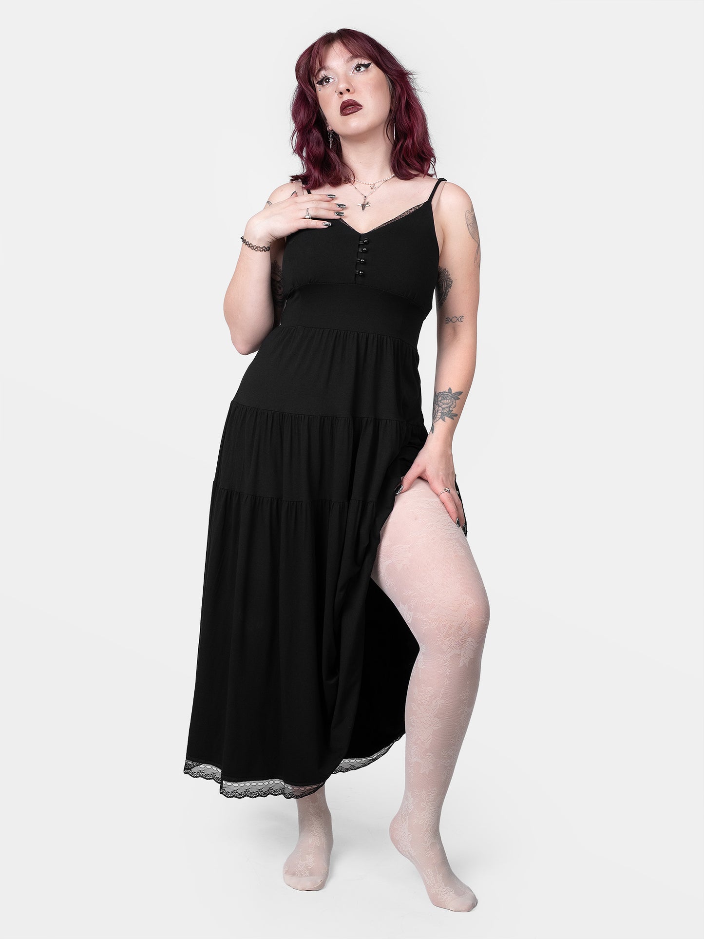 Rajstopy w białą koronkę Carmela