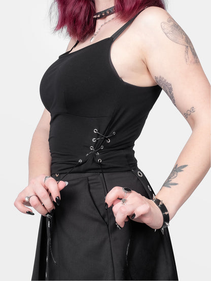 Chaos Lace Up Top