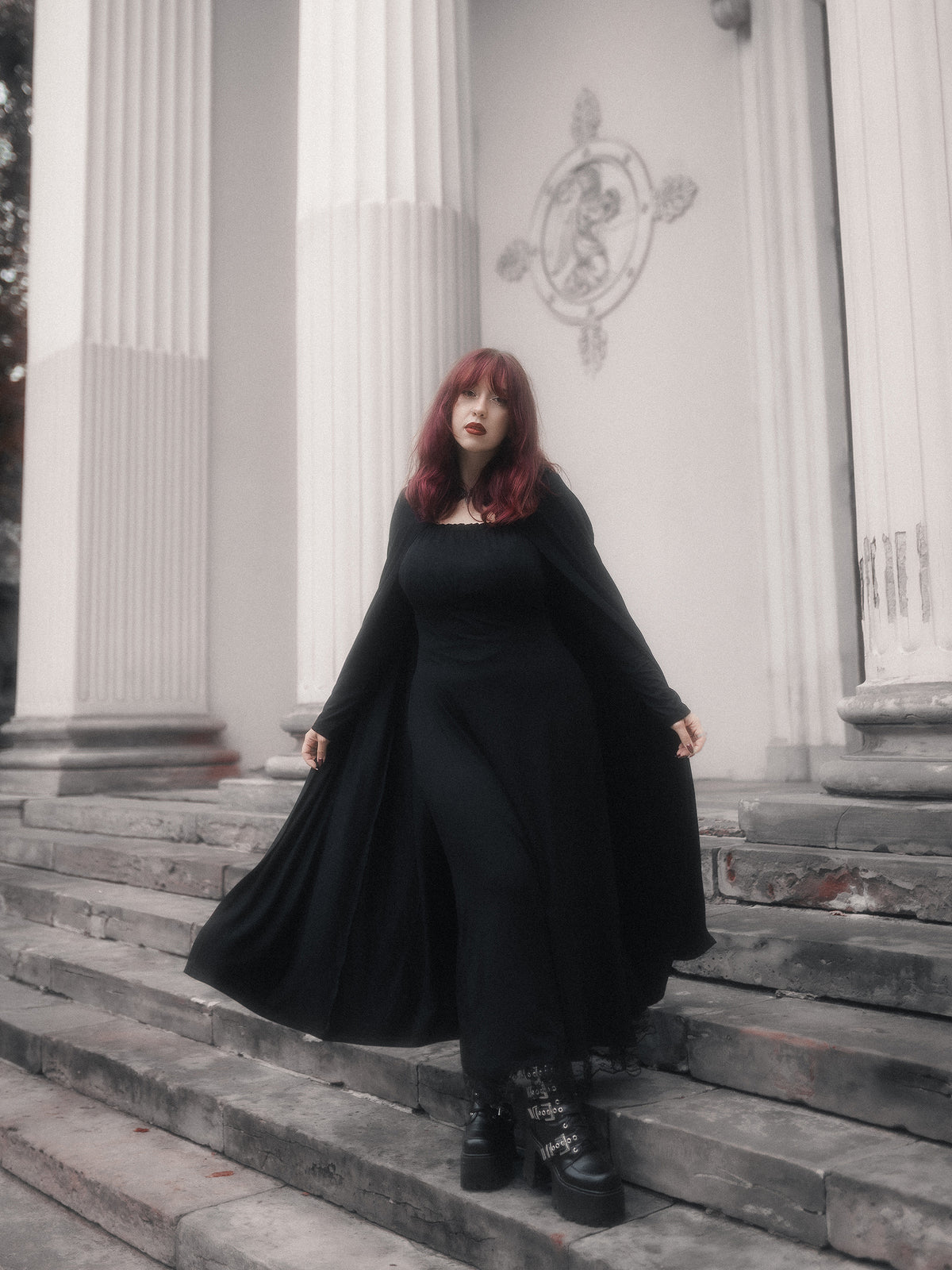 Długa peleryna Lenzing™ Ecovero Penumbra