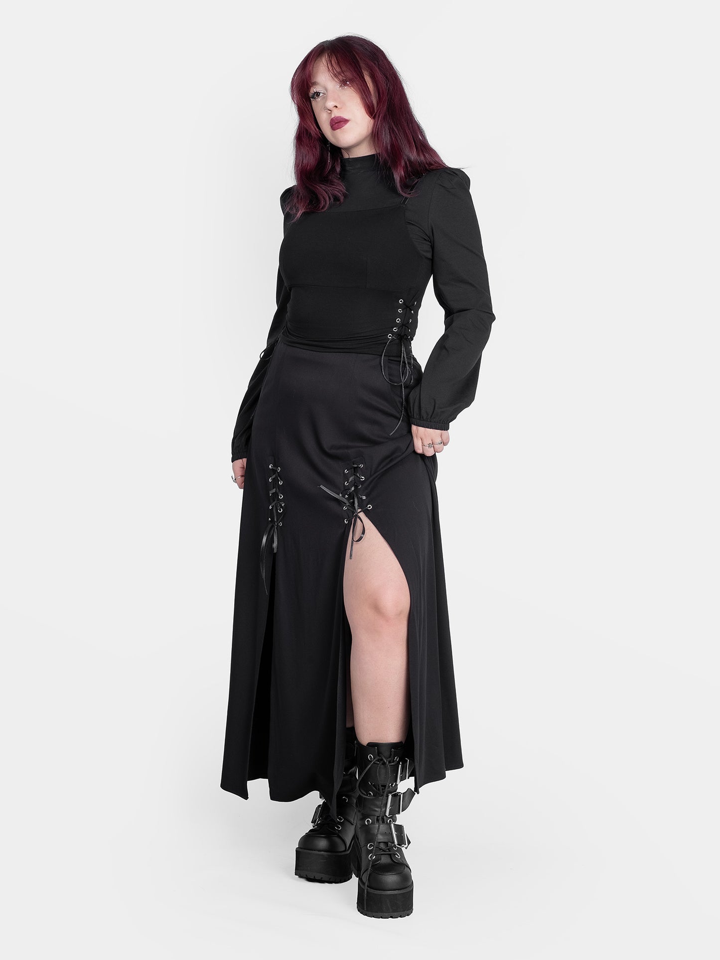Spódnica midi z wiązaniem Lacrimosa