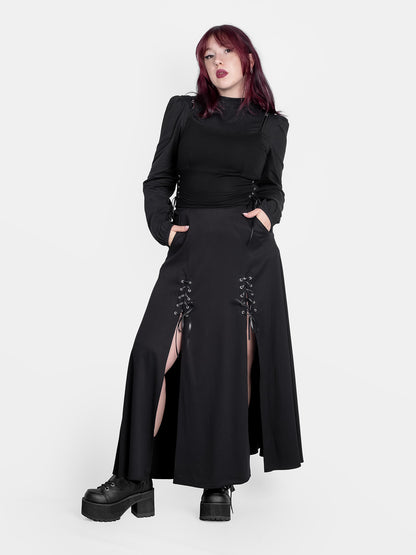 Spódnica midi z wiązaniem Lacrimosa