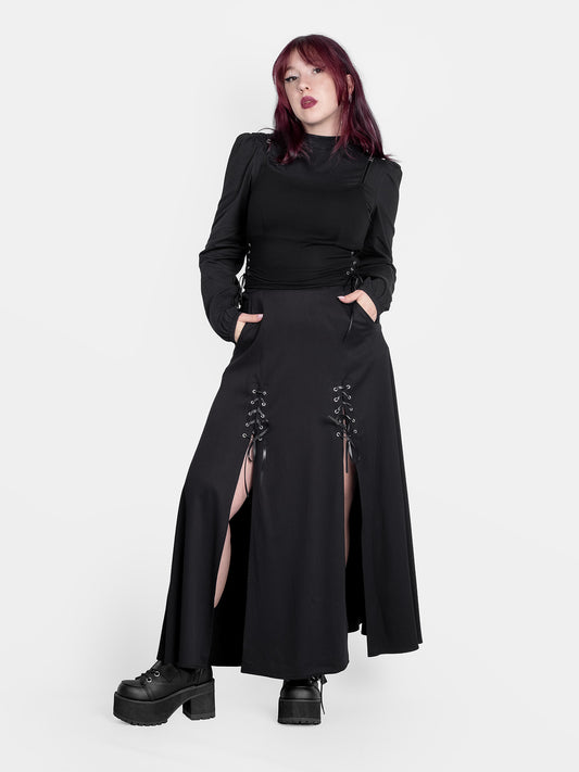 Spódnica midi z wiązaniem Lacrimosa