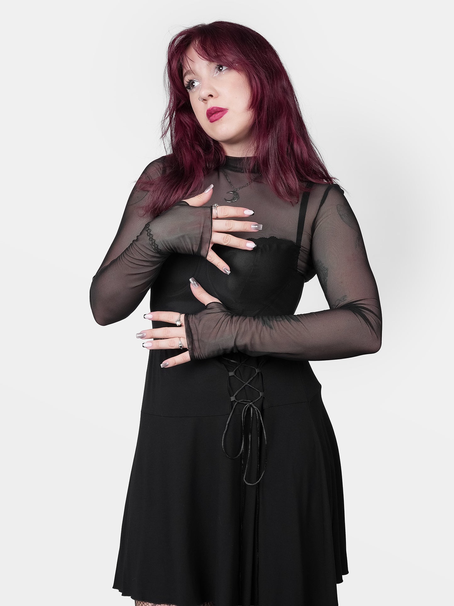 Czarny mesh top Bonnie