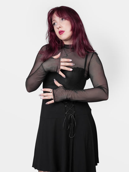 Czarny mesh top Bonnie