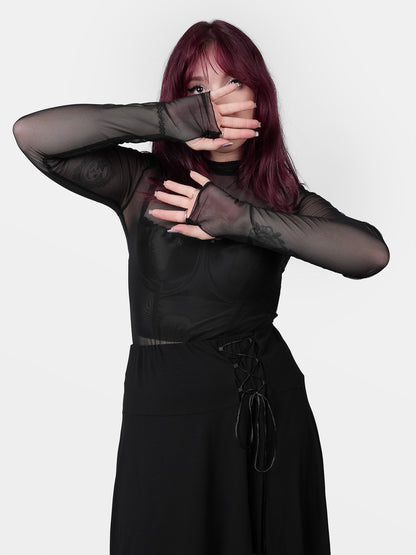 Czarny mesh top Bonnie