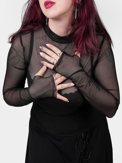 Czarny mesh top Bonnie