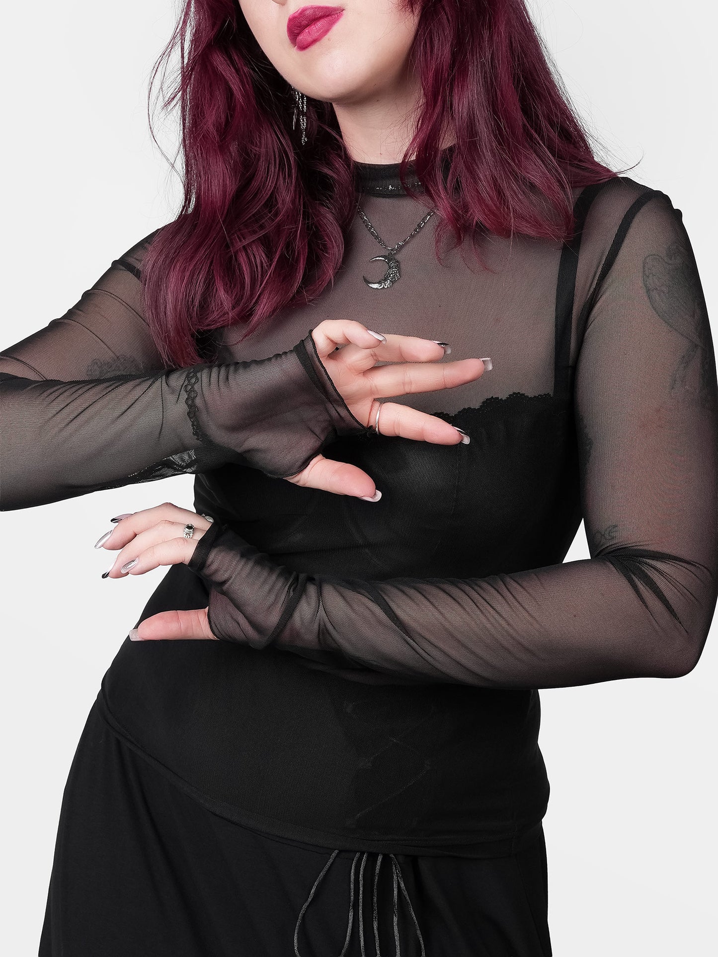 Czarny mesh top Bonnie