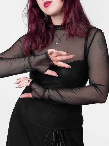 Czarny mesh top Bonnie
