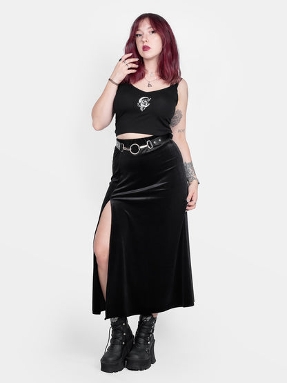 Nightflower Embroidered Crop Top