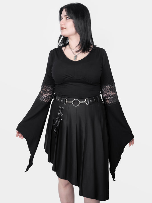 Morgana Crop Wide Sleeve Blouse Crop