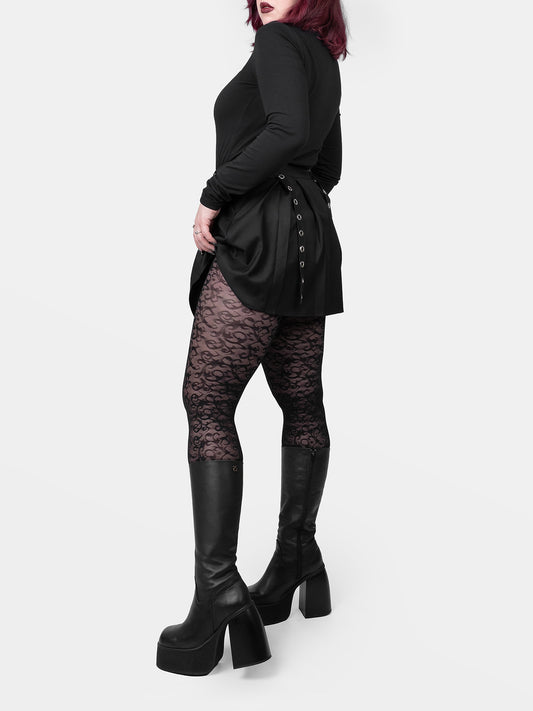 Perse Ornamental Pattern Tights