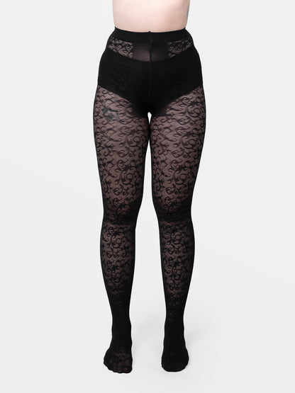 Perse Ornamental Pattern Tights