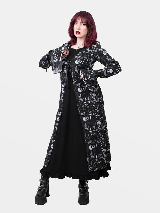 Długi kardigan z wiązaniem Moonveil