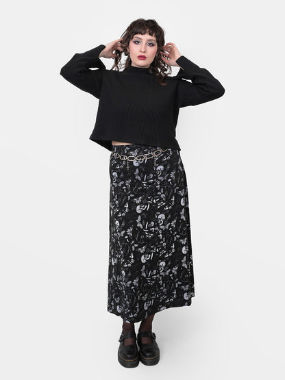 Moonveil Maxi Slit Skirt