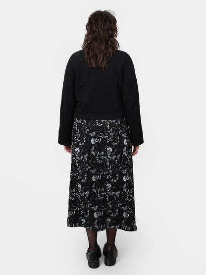 Moonveil Maxi Slit Skirt