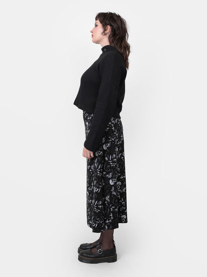Moonveil Maxi Slit Skirt