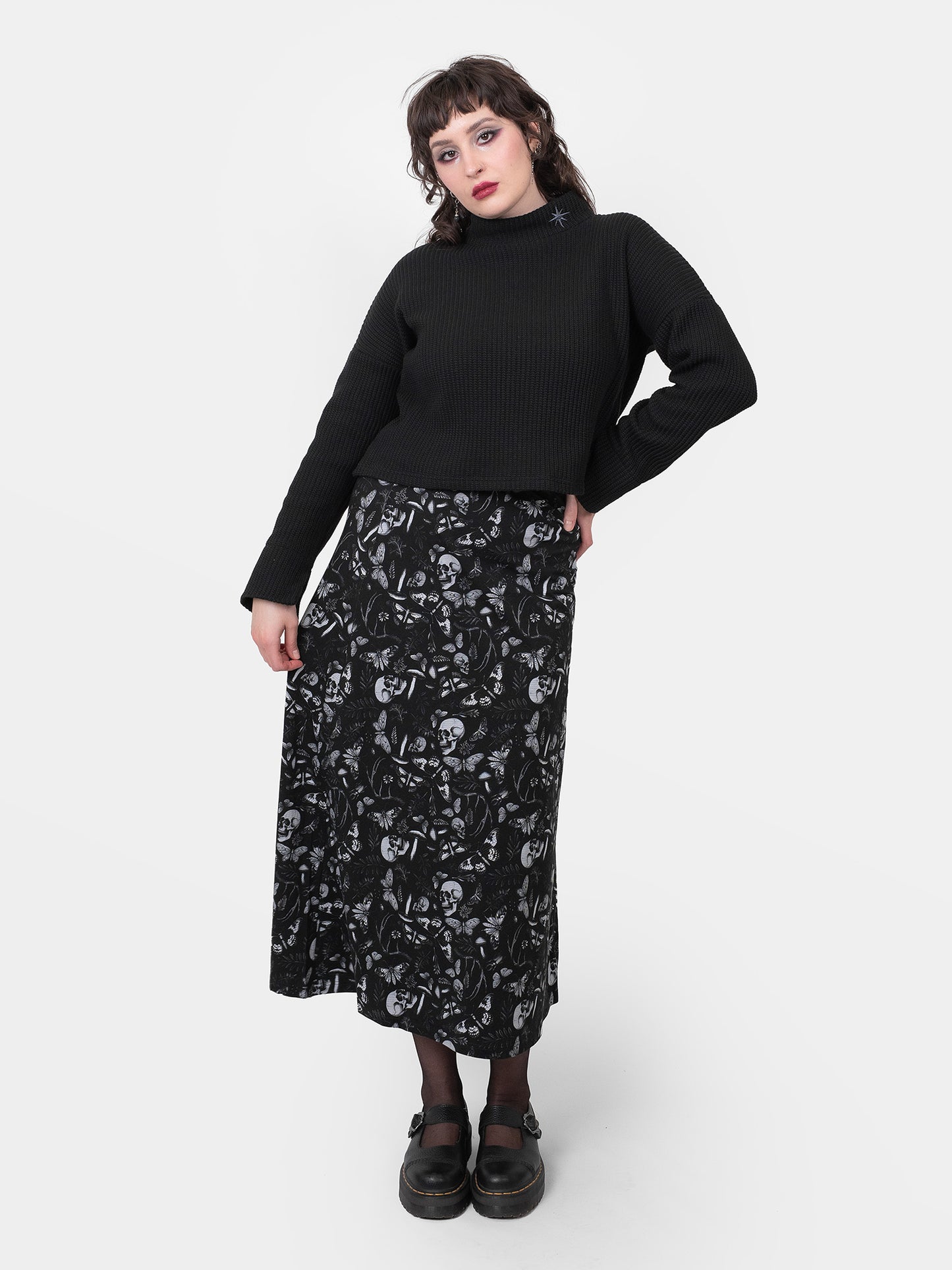 Moonveil Maxi Slit Skirt