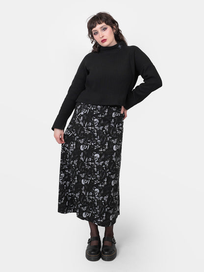 Moonveil Maxi Slit Skirt