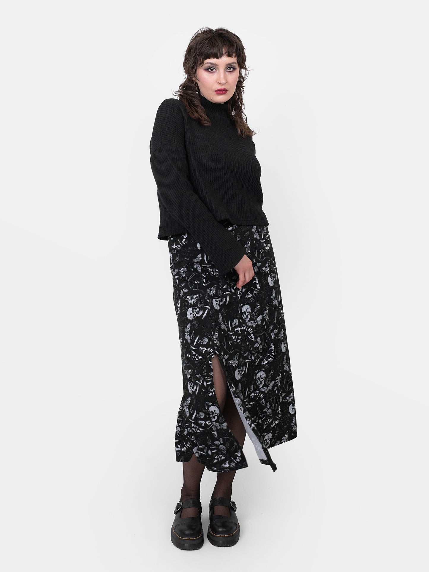 Moonveil Maxi Slit Skirt