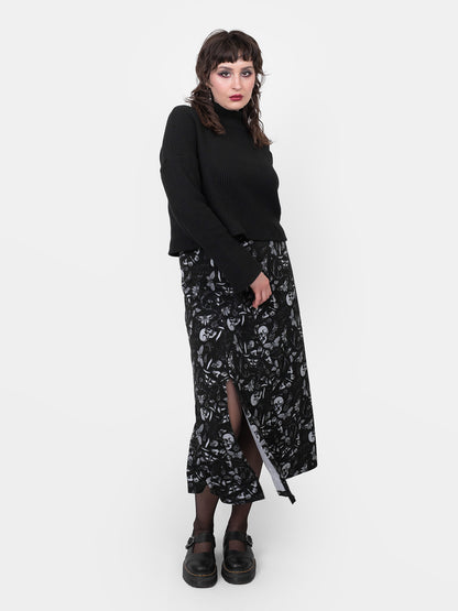 Moonveil Maxi Slit Skirt